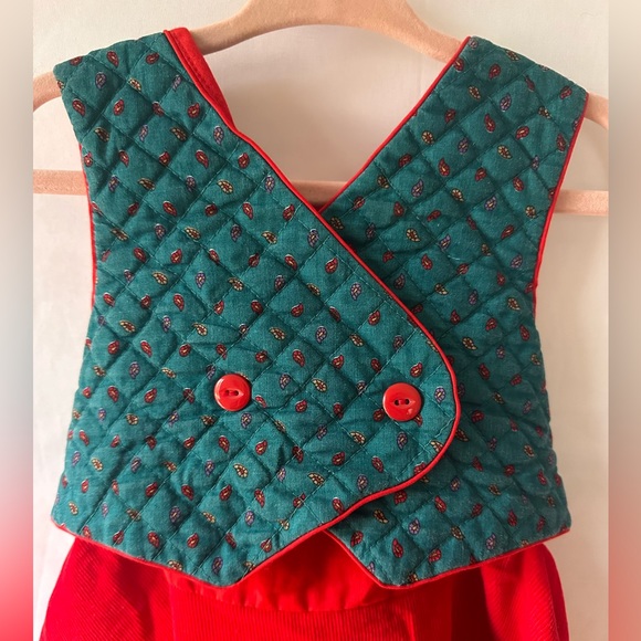 RARE vintage Toddler Girl Corduroy Dress - Picture 3 of 4